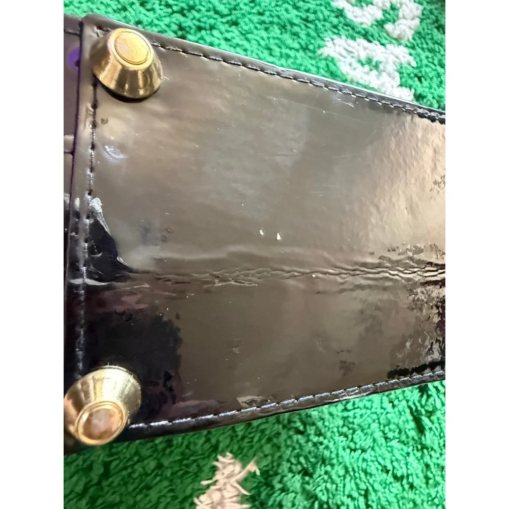 Unbranded Vanity Case Women Medium‎ Black Fair Croc Embossed Retro Train Bag